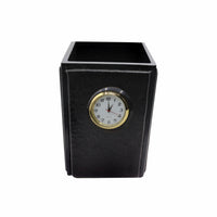 Thumbnail for Senator Rexine Leather Office Desk Organizer 7pcs Set With Watch #20(Black)