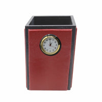 Thumbnail for Senator Rexine Leather Office Desk Organizer 8pcs Set With Watch #20(Mahroon)