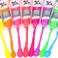 Thumbnail for Mont Marte Fluorescent Acrylic Paints 18ml Set Of 8 Pcs