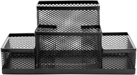 Thumbnail for Metal Mesh Stationery Desk Organizer 4 Compartment