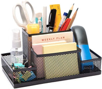Thumbnail for Metal Mesh Stationery Desk Organizer 4 Compartment