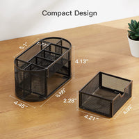 Thumbnail for Metal Mesh Desk Organizer 9 Compartment With Drawer