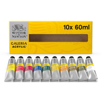 Thumbnail for Winsor & Newton Galeria Acrylic Paints 10x60ml Tube Set