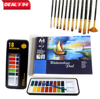 Thumbnail for Watercolor Kit For Beginners Artist, Deal No.94