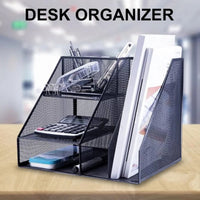 Thumbnail for Metal Desk Cabinet File Rack Organizer