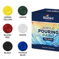 Thumbnail for Bluebird Acrylic Pouring Paint Pre-mixed – 100 ml – Set of 6 Primary