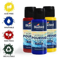 Thumbnail for Bluebird Acrylic Pouring Paint Pre-mixed – 100 ml – Set of 6 Primary