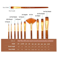 Thumbnail for BOYI Paint Brush # 8818-6 (12Pcs) Brown