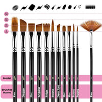 Thumbnail for Bluebird Premium Mix Artist Brush Set of 12 – A0016