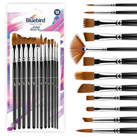 Thumbnail for Bluebird Premium Mix Artist Brush Set of 12 – A0016