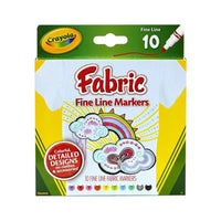 Thumbnail for Crayola Fine Line Fabric Markers Set Of 10 588626