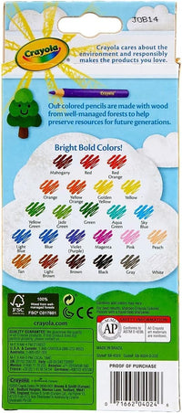 Thumbnail for Crayola Long Barrel Colored Pencils Pack of 24 684024