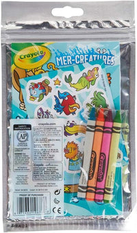 Thumbnail for Crayola Mermaid & Sea Creatures Coloring Book with Stickers 040678