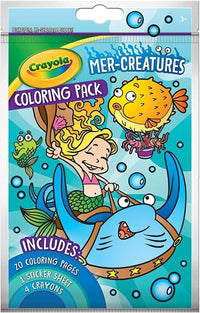 Thumbnail for Crayola Mermaid & Sea Creatures Coloring Book with Stickers 040678