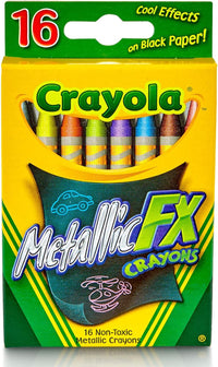 Thumbnail for Crayola Metallic Color FX Crayons Pack of 16 528816
