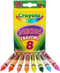 Thumbnail for Crayola Neon Crayons Nontoxic Pack of 8 53418