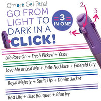 Thumbnail for Crayola Ombre 3 in 1 Washable Gel Pens Pack of 4 586637