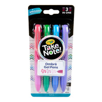 Thumbnail for Crayola Ombre 3 in 1 Washable Gel Pens Pack of 4 586637