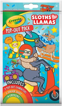 Thumbnail for Crayola SLOTH LLAMAS Coloring Activity, Pop Out Pack 040671