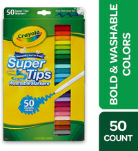 Thumbnail for Crayola Super Tips Washable Markers Pack of 50 585050