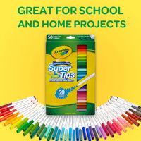 Thumbnail for Crayola Super Tips Washable Markers Pack of 50 585050