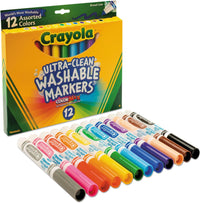 Thumbnail for Crayola Ultra-Clean Broad Line Washable Markers Pack of 12 587812