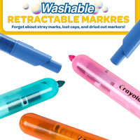 Thumbnail for Crayola Clicks Retractable Washable Marker Pack of 10 588370