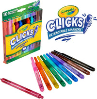 Thumbnail for Crayola Clicks Retractable Washable Marker Pack of 10 588370