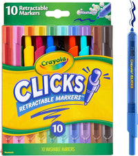 Thumbnail for Crayola Clicks Retractable Washable Marker Pack of 10 588370