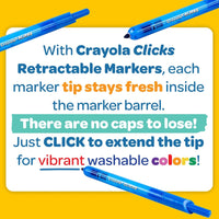 Thumbnail for Crayola Clicks Retractable Washable Marker Pack of 10 588370