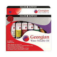 Thumbnail for Daler Rowney Georgian Watermixable Oil Set Of 6X20ml