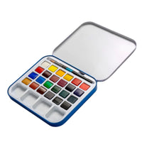 Thumbnail for Daler-Rowney Aquafine Travel Tin 24 Half Pans