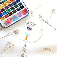 Thumbnail for Daler-Rowney Aquafine Travel Tin 24 Half Pans