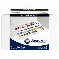 Thumbnail for Daler Rowney Aquafine 48 Half Pan Watercolor Studio Set