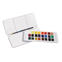 Thumbnail for Daler Rowney Aquafine Watercolor Paint 24 Half Pan Set