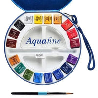 Thumbnail for Daler Rowney Aquafine Watercolor Travel Tin Set of 18