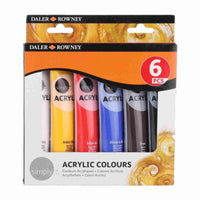 Thumbnail for Daler Rowney Simply Acrylic Paints 75ml Pack of 6