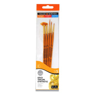 Thumbnail for Daler Rowney Simply Gold Taklon Brush Set Of 5 Pcs