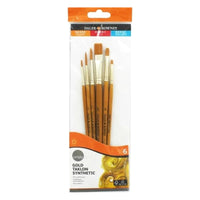 Thumbnail for Daler Rowney Simply Gold Taklon Brush SET OF 6