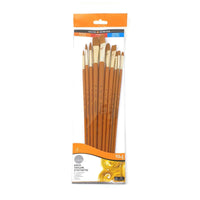 Thumbnail for Daler Rowney Simply Gold Taklon Synthetic Hair Brush Set Of 10 Pcs