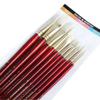 Thumbnail for Daler Rowney Simply Natural Bristle Hair Brush Set of 10pcs