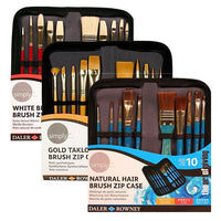 Thumbnail for Daler Rowney Simply Natural Hair Brush Set With Zip Case