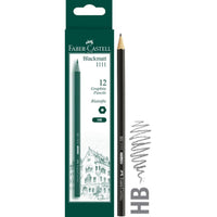 Thumbnail for Faber Castell Black Matt Graphite Pencil HB 1111 Pack of 12
