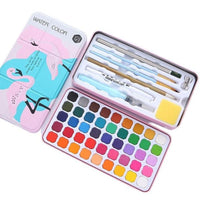 Thumbnail for Flamingo Solid Watercolor Paint Set 45 Pcs