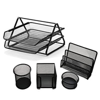 Thumbnail for Metal Mesh Desk Organizer Set