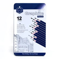 Thumbnail for Keep Smiling Art Graphite Pencil Tin Box Set Of 12