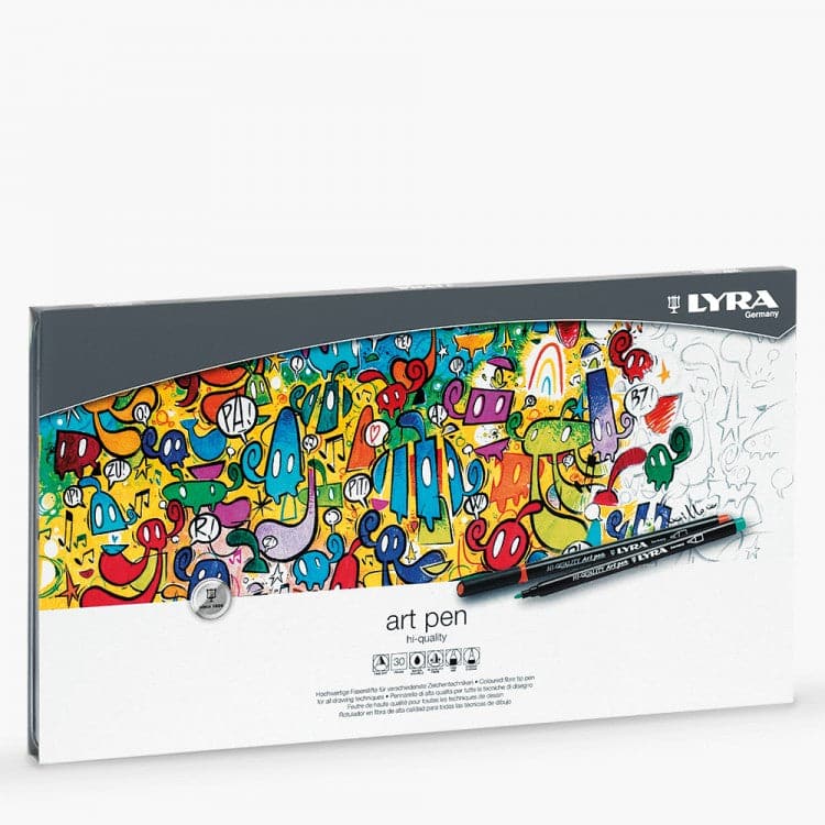 Lyra Hi Quality Art Brush Pen Tin Box Of  30