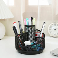 Thumbnail for Metal Mesh 360-Degree Rotating Desk Organizers With 5 Compartments