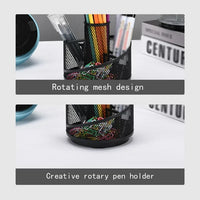 Thumbnail for Metal Mesh 360-Degree Rotating Desk Organizers With 5 Compartments