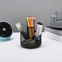 Thumbnail for Metal Mesh 360-Degree Rotating Desk Organizers With 5 Compartments